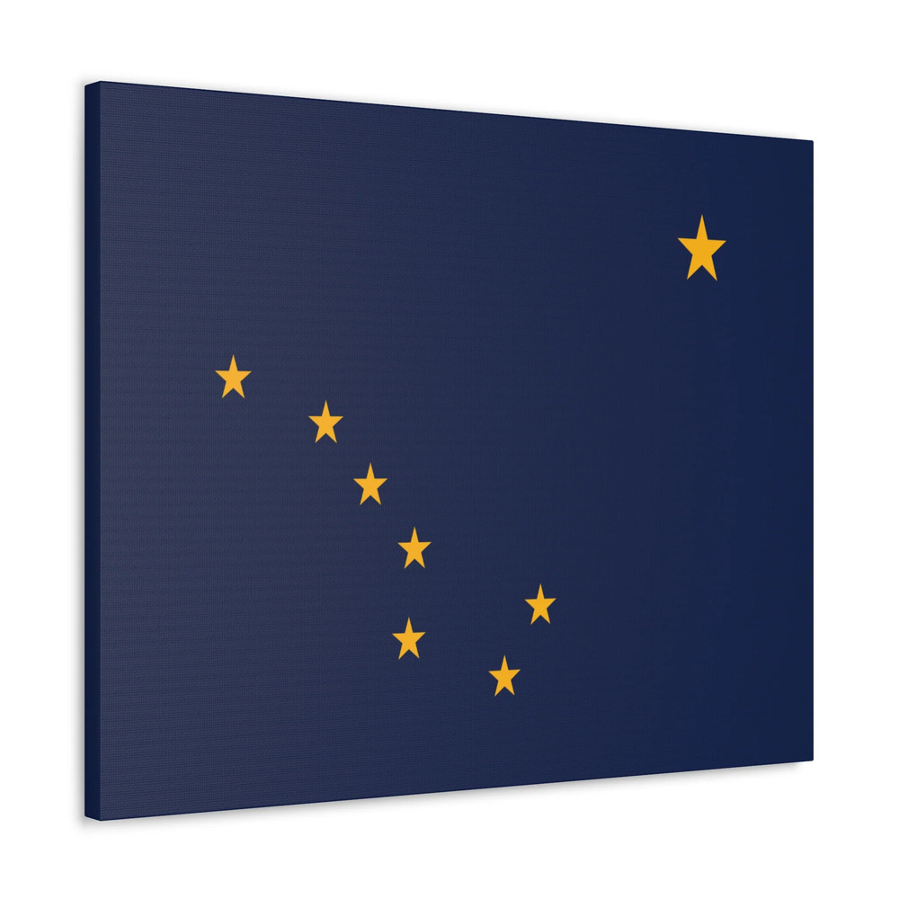 Alaska Stage Flag Canvas Vibrant Wall Art Unframed Home Decor
